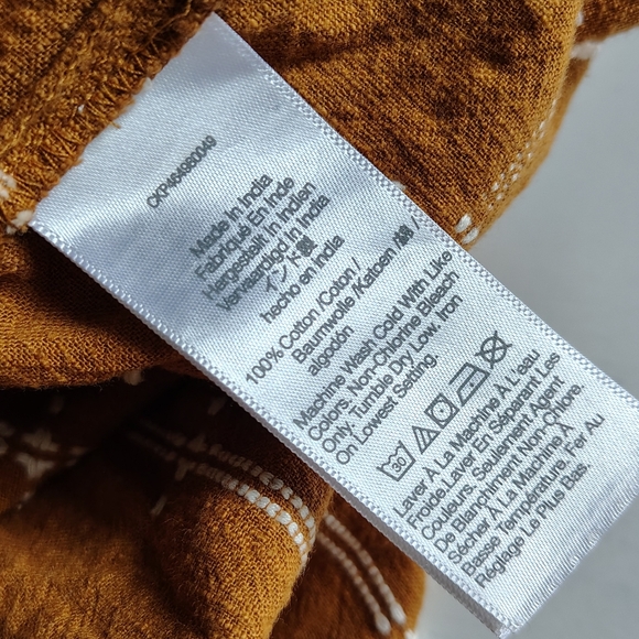 Madewell Lakeline Popover Shirttail Top Jacquard Stripe Large L - Picture 12 of 15